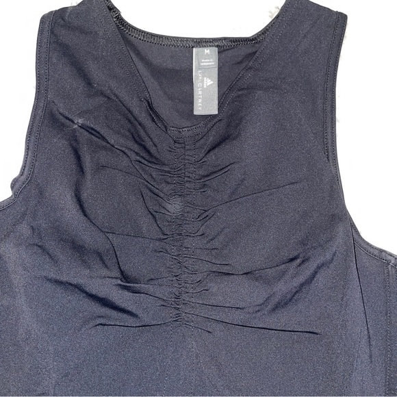 Adidas by Stella McCartney Black Ruched Front Tank Top Medium - Picture 3 of 5